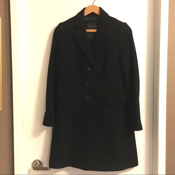 BANANA REPUBLIC BLACK WOOL COAT - Picture 1 of 3